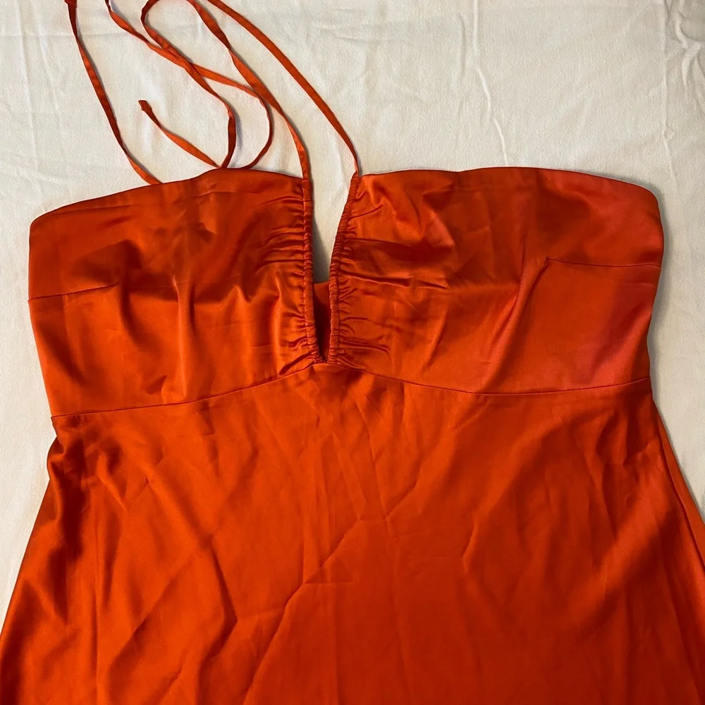 Abercrombie & Fitch Strapless Orange Dress - Picture 2 of 7